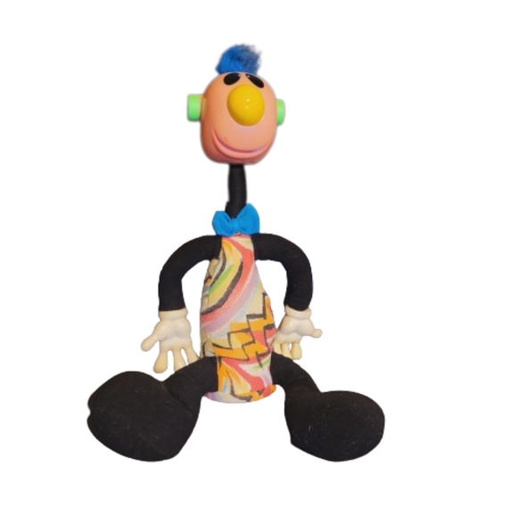 Vintage Accents Jibba Jabba Jibber Jabber 994 Blue Mohawk Hair Toy Doll 12 Works Vintage